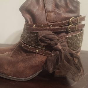 Brown booties